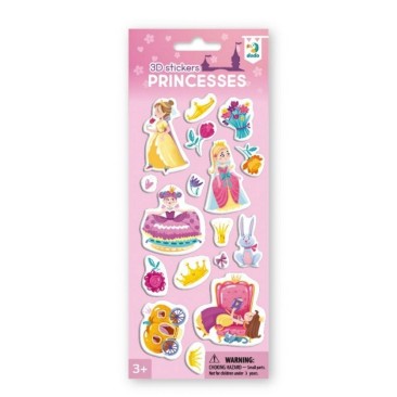 Dodo 3D lipdukai vaikams Princesės (17 vnt.)
