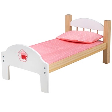 Bigjigs medinė lova lėlei (45 cm)